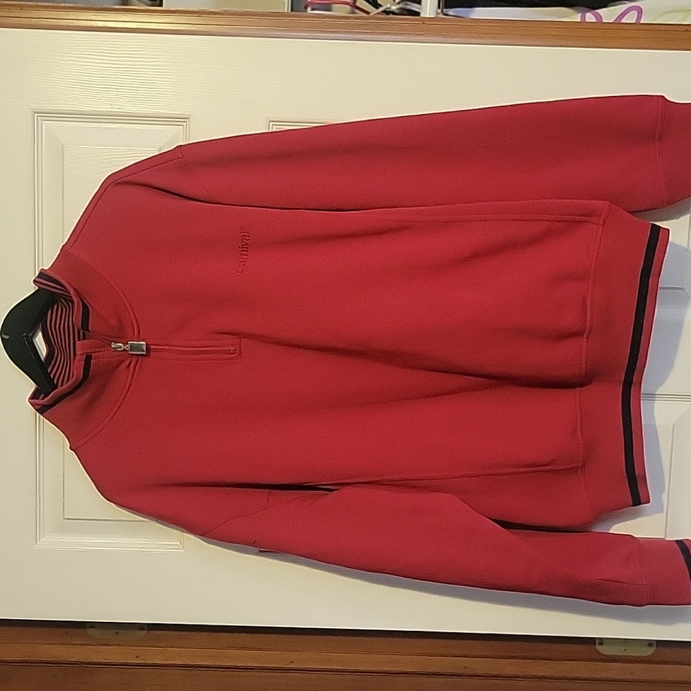 Red quarter zip